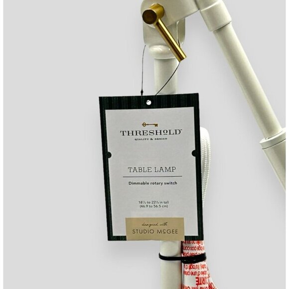 Threshold x Studio McGee Cantilever Task Table Lamp White Dimmable Metal 2023 - Picture 8 of 10